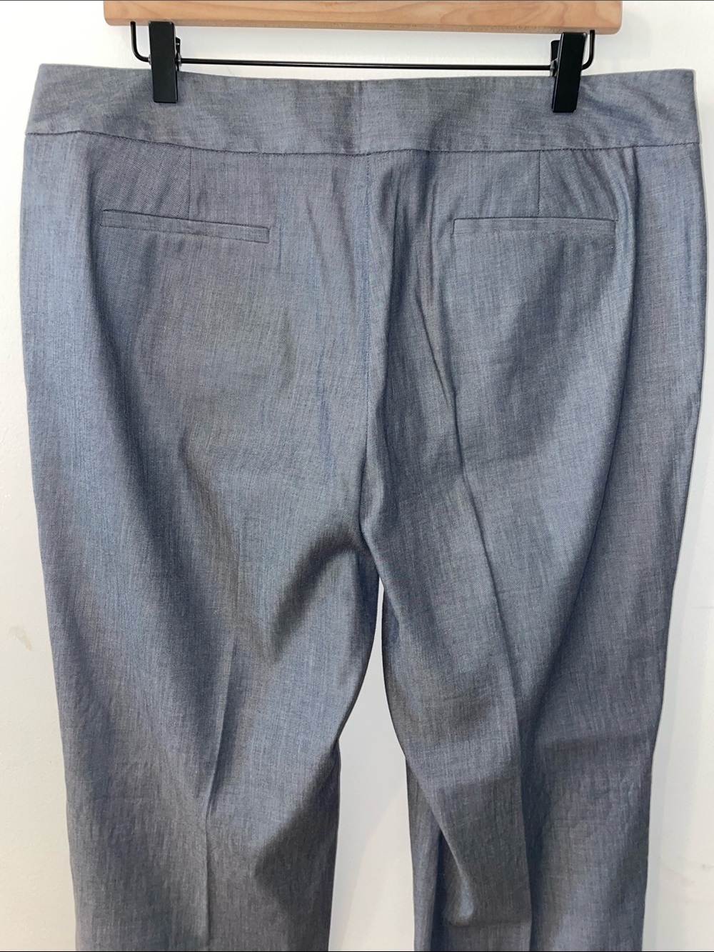 Talbots Petite’s Heritage Straight Leg Pants in Heather Gray Size 14P Like New - Picture 4 of 11